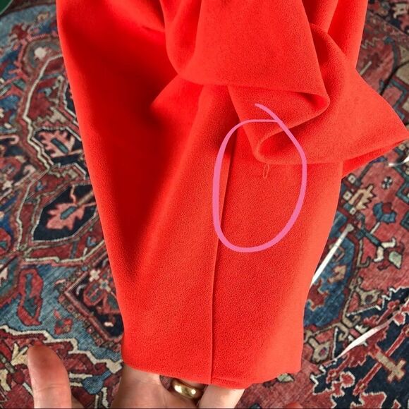 Sheike Red Ruffle Party Dress Small XS - Picture 12 of 13